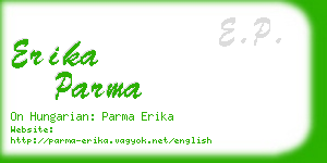 erika parma business card